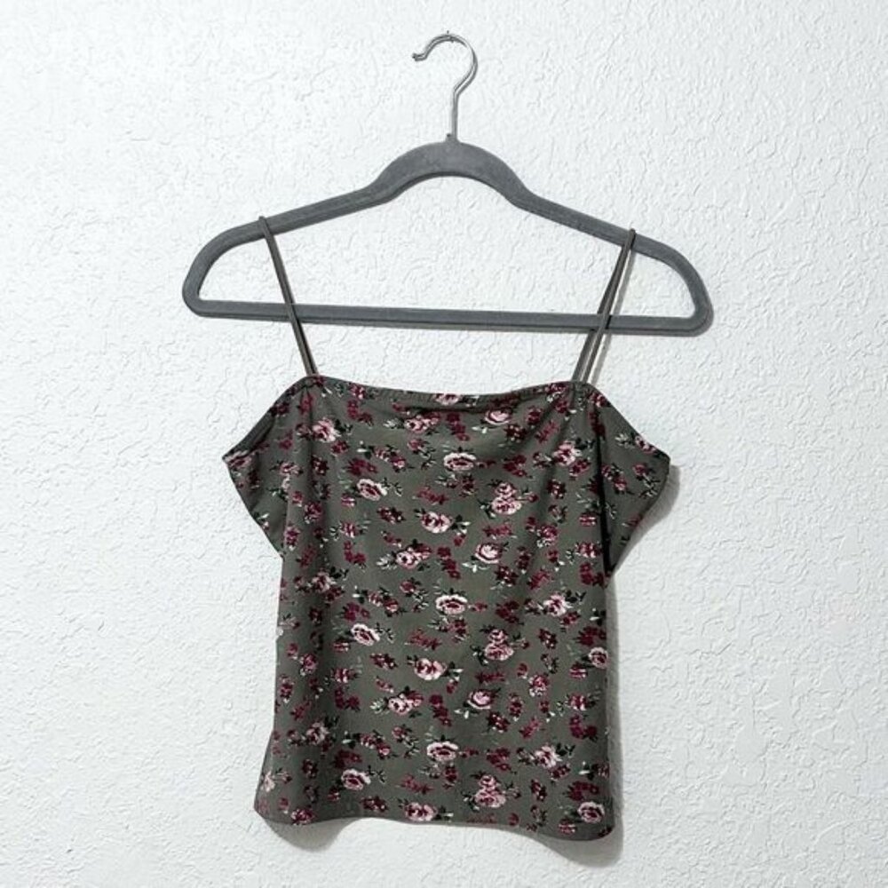 Floral cami top green size large